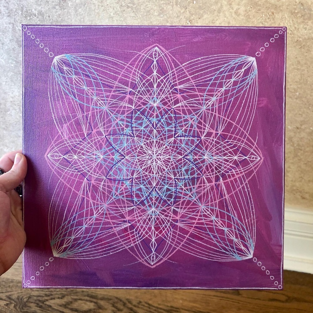 Handmade Trippy Painting Art Craft Unique